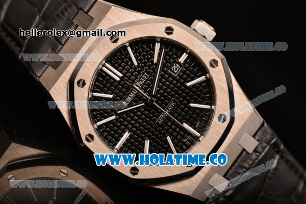 Audemars Piguet Royal Oak 39MM Miyota 9015 Automatic Steel Case with Black Dial and Stick Markers (BP) - Click Image to Close
